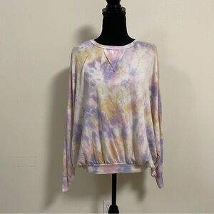 Young fabulous & broke Tye dye oversized Sweater Pastel colors Size Medium